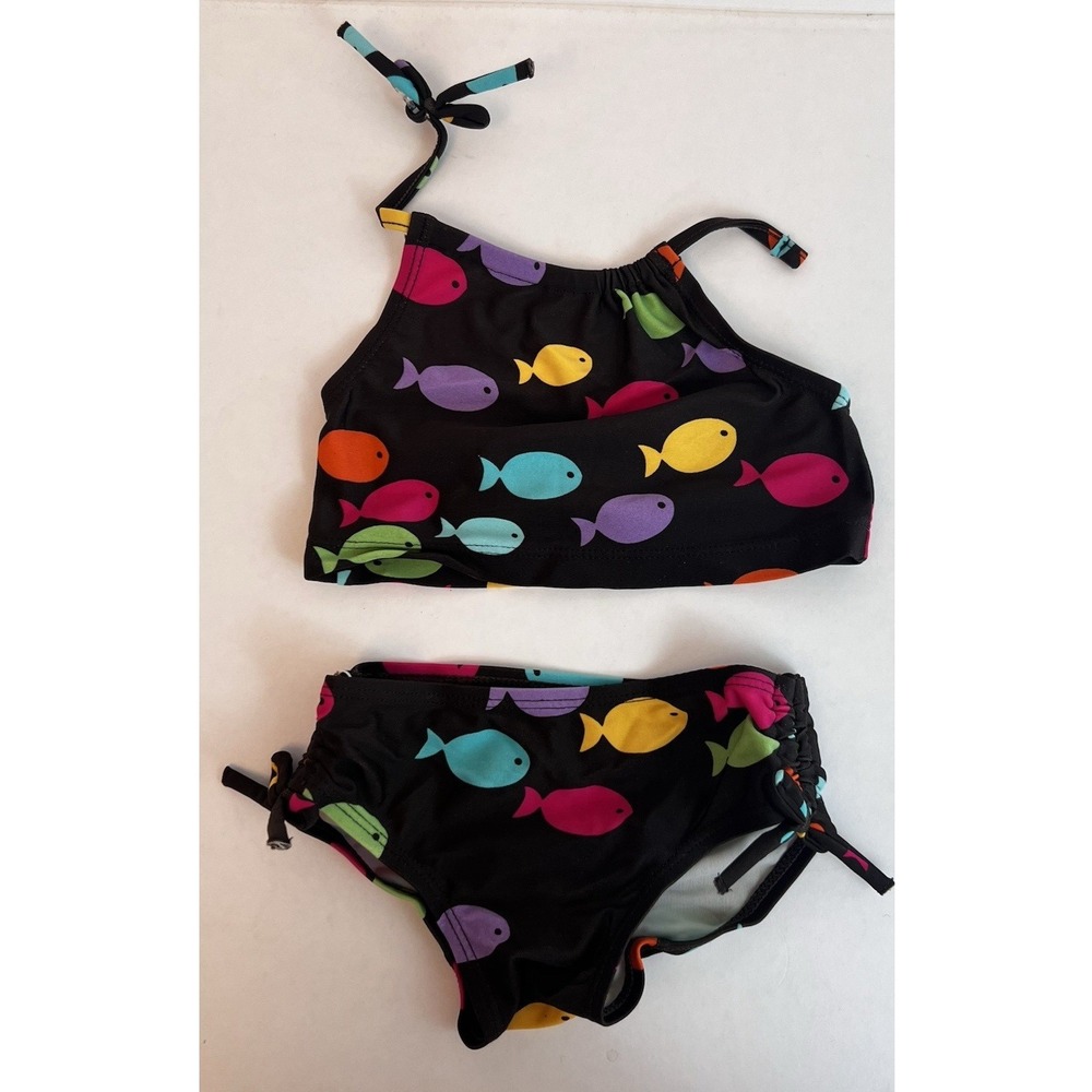 VTG Baby Gap Fish Print Bikini Set Size 12-18 Months